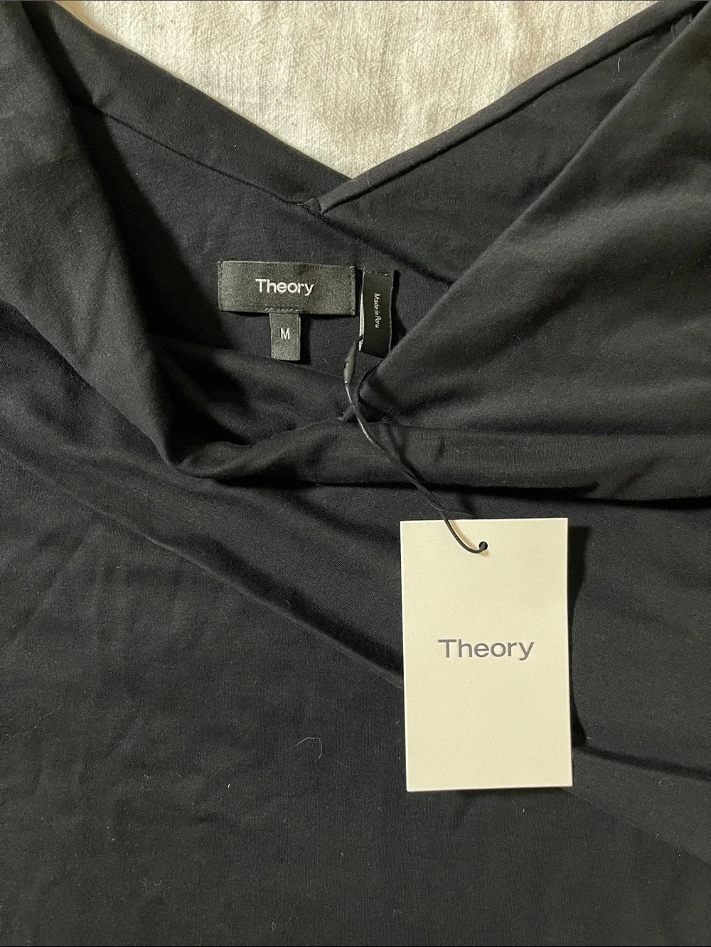 Theory Kellay Black Off-Shoulder Top - Picture 2 of 5